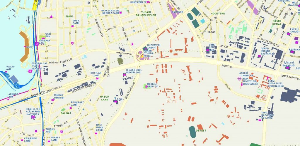 Ankara şehir haritası 1:13.000